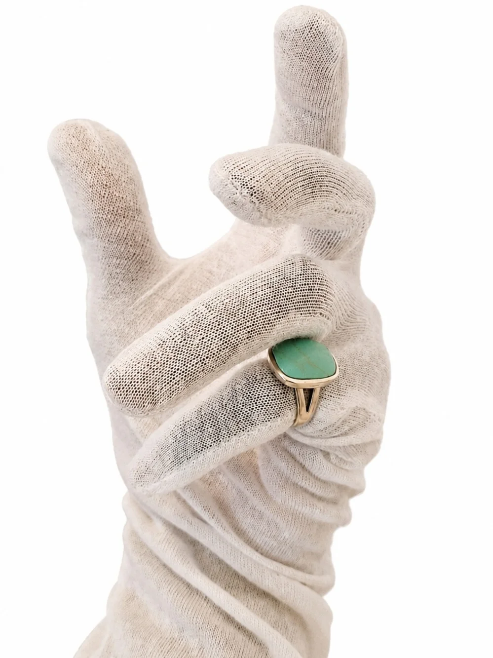 Sterling Silver Turquoise Cabochon Ring - 925